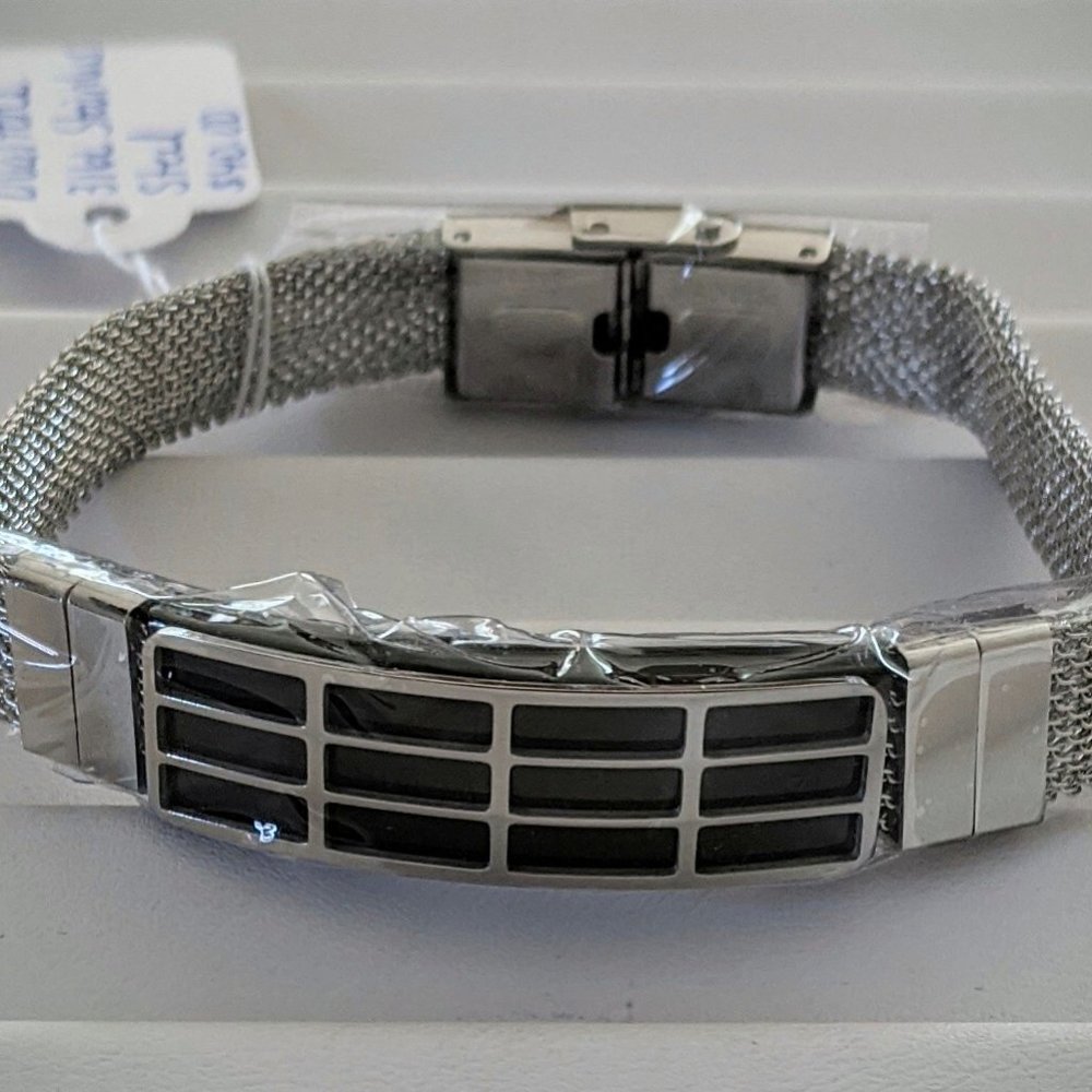 Men's Mesh Geometric Bar Bracelet
